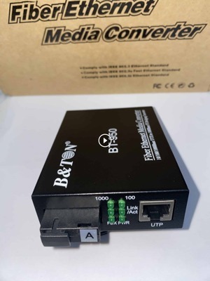 Bộ chuyển Wintop 1 cổng Ethernet 10/100M 1310/1550nm WDM BiDi SM 40Km SC