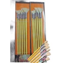 Bộ cọ 6 cây Cán vàng  cánh quạt