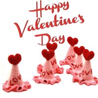 Bộ cổ áo yếm cho thú cưng Ngày lễ tình nhân Mũ tình yêu Chó mèo Bộ trang phục ngày lễ