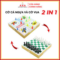 Bộ cờ cá ngựa và cờ vua 2 trong 1 bằng bàn nhựa cao cấp LIÊN HIỆP THÀNH AAA chính hãng, Đồ chơi dành cho trẻ em