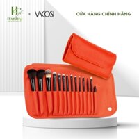 Bộ cọ cá nhân Vacosi 14 cây và bóp da cam