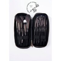Bộ cọ Celin make up cá nhân lông thú chính hãng 15 cây, lông cọ đẹp, mềm mịn kèm bao da - Freyja
