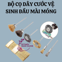 Bộ cọ dây cước đồng dùng để vệ sinh đầu mài móng tay đa năng, tiện dụng