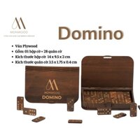 Bộ Cờ Domino Gỗ, Bản Travel Nhỏ Gọn Du Lịch, Trò Chơi Trí Tuệ - MONWOOD - Board Game Kết Nối