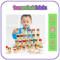 Bộ Cờ Domino Gỗ In Hình Quốc Kỳ Các Nước Giúp Bé Phân Biệt Quốc Kỳ Các Nước
