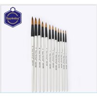 Bộ cọ Keep Smiling - 12 cây thân Trắng - vẽ màu nước, vẽ Acrylic...