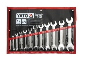 Bộ cờ lê 2 đầu miệng hệ mét 6x7 - 30x32mm Yato 12 chi tiết YT-0381