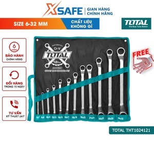 Bộ cờ lê 2 đầu mở 12 món (6-32mm)