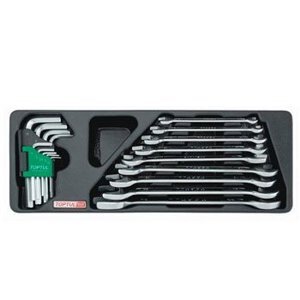 Bộ cờ lê 2 đầu mở 6-24mm và lục giác Toptul GAAT1802