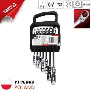Bộ cờ lê đảo chiều lắc léo 7 chi tiết 10-19mm YT-16966