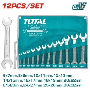 Bộ cờ lê hai đầu miệng 12 chi tiết Total THT1023121 6-32mm