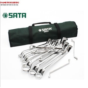 Bộ cờ lê hai đầu vòng 11 chi tiết Sata 08023
