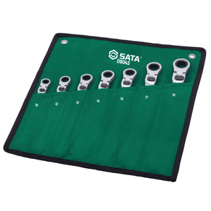 Bộ cờ lê lắc léo tự động có chốt khóa Sata 09043