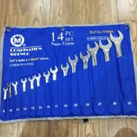 Bộ cờ lê tròng 14 cây cỡ 8-32mm xi mạ C-mart T0006