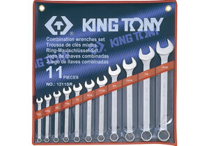 Bộ cờ lê vòng miệng 11 chi tiết hệ inch Kingtony 1211SR