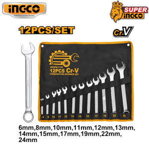 Bộ cờ lê vòng miệng 12 chi tiết Ingco HKSPA1142