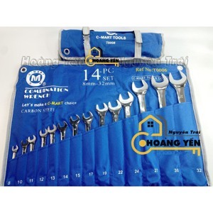 Bộ cờ lê vòng miệng 14 cái C-Mart T0006