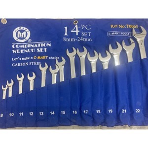 Bộ cờ lê vòng miệng 14 cái C-Mart T0005