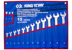 Bộ cờ lê vòng miệng 15 chi tiết Kingtony 1275MRN 6-32mm