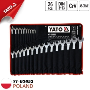 Bộ cờ lê vòng miệng 26 chi tiết YT-03652