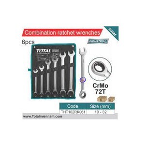 Bộ cờ lê vòng miệng 6 chi tiết Total THT102RK061 19-32mm