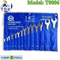 Bộ cờ lê vòng miệng C-Mart T0006 có 14 cây từ 8-32mm