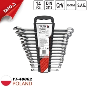 Bộ cờ lê vòng miệng hệ inch 14 chi tiết Yato YT-48862