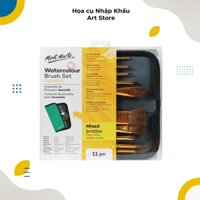 BỘ CỌ MÀU NƯỚC 10 CÂY KÈM TÚI MONT MARTE BMHS0032 - LÔNG TỰ NHIÊN