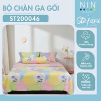 Bộ có mền, ga trải giường, vỏ gối NIN Stefani ST200046 5 món kèm mền chần cotton