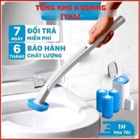 BỘ CỌ NHÀ VỆ SINH, Bàn Chải Vệ Sinh gắn tường, cọ toilet xoay 360 độ thế hệ mới có đầu thay thế- CONHAVESINH