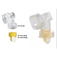 Bộ cổ nối kèm van vàng trắng cho máy Medela pump swing