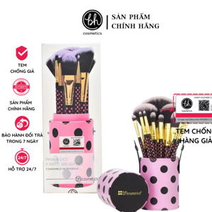 Bộ cọ Pink A Dot Brush Set 11 cây BH Cosmetics
