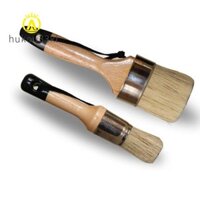 Bộ cọ sơn phấn sáp - 2 chiếc 1 cọ sơn tròn Tranh nội thất 1 sơn phấn hình bầu dục - Bộ cọ sơn lông