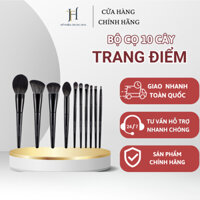 Bộ cọ trang điểm 10 cây HAPPY MAKEUP cọ make up cá nhân chuyên nghiệp lông siêu mềm mại