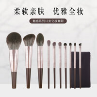 Bộ cọ trang điểm 10 món Cangzhou, cọ phấn phủ siêu mềm, cọ má hồng, cọ phấn mắt, bộ cọ trang điểm đầy đủ
