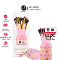 Bộ cọ trang điểm cá nhân BH COSMETICS dot collection 11pcs brush set pink