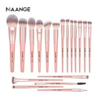 Bộ cọ trang điểm cao cấp MAANGE 18 cây Lông mềm màu hồng Cam | Tiệm Đồ Makeup