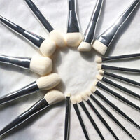 Bộ cọ trang điểm chuyên nghiệp 18 chiếc Dụng cụ mỹ phẩm mắt bạc