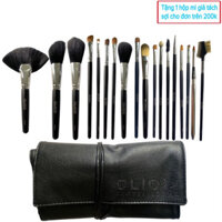 Bộ cọ trang điểm CLIO Professional 18 cây bao gồm bao da đựng