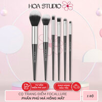 Bộ Cọ Trang Điểm FOCALLURE 6 Cây Cọ Phấn Phủ Má Hồng Màu Mắt 1 bộ
