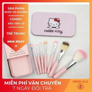 bộ cọ trang điểm Kitty 7 cây tiện dụng dễ mang theo bỏ túi