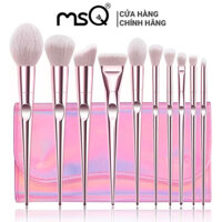 Bộ cọ trang điểm MSQ 10 cây màu hồng wet