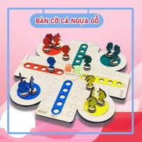 Bộ Cờ Tứ Mã Cờ Cá Ngựa Gỗ  Board Game  Vui Nhộn Cho Gia Đình Và Bạn Bè- Đồ Chơi Tư Duy Chiến Thuật