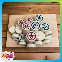 Bộ Cờ Tướng Nhựa Melamine Đặc Màu Trắng Ngà -Có Size 26mm-34mm - Hàng Đẹp