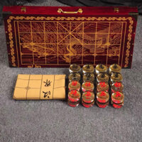 Bộ Cờ Tướng Phong Thủy Hoàng Gia - Pha Lê Khảm Đồng Cổ