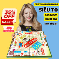 Bộ Cờ Tỷ Phú Loại Lớn 42 x 42 Cm Cho Bé Học Làm Giàu Giúp Trẻ Tăng IQ, Cờ Tỷ Phú Việt Nam Đồ Chơi Board Game Gia Đình