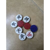 Bộ cờ úp dạ quang cao cấp Đài Loan 3.0cm (tặng nắp úp)
