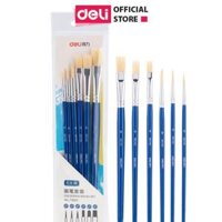 Bộ Cọ Vẽ Chuyên Nghiệp Deli - Dùng Cho Màu NướcBộtSơn Acrylic -Set 46 Cây- 738857386673867 - Bộ 6 cọ lông lơn 73922