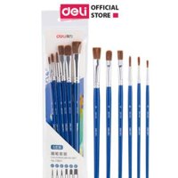 Bộ Cọ Vẽ Chuyên Nghiệp Deli - Dùng Cho Màu NướcBộtSơn Acrylic -Set 46 Cây- 738857386673867 - Bộ 6 cọ lông ngựa 73921