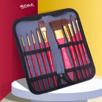 Bộ Cọ Vẽ Màu Nước Mont Marte - 10 Cây Kèm Túi